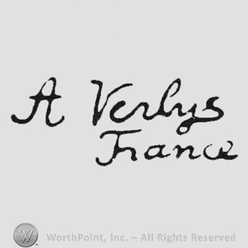 Handwriting "A Verlys" up, "France" under