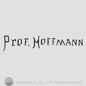 Stylish capital writing "Prof. Hoffmann"