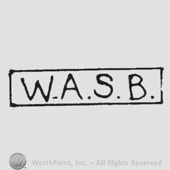 Label initials WASB dots between