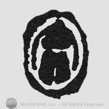 Man figure inside an oval