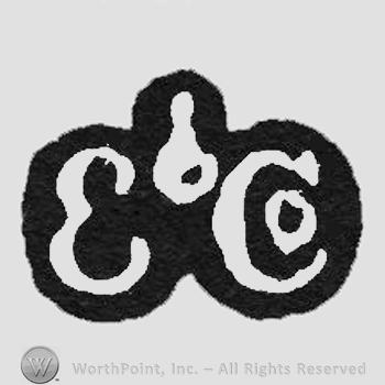 White initials E & Co inside two black circles