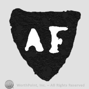 White initials AF inside a black shield