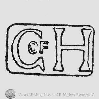 label G of H in capital hollow letters
