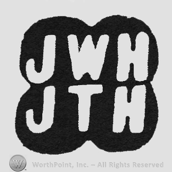 White initials JWH up JTH under all inside four black circles