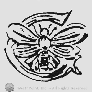 Butterfly inside hollow letter G