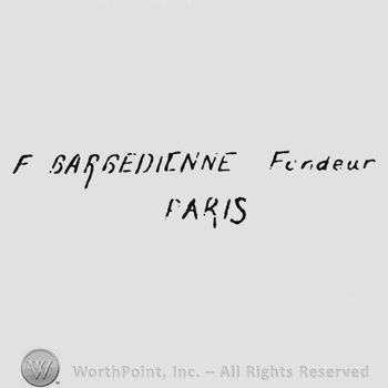 Capital writing F Barbedienne Fondeur up Paris under