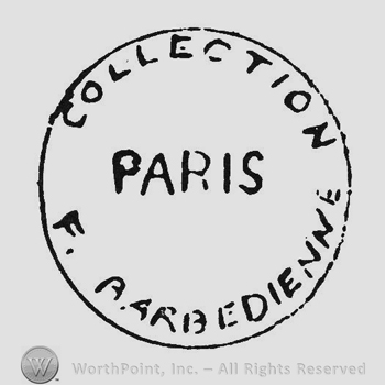 Curver writing in circle shape Collection up F. Barbedienne down Paris middle all inside a circle