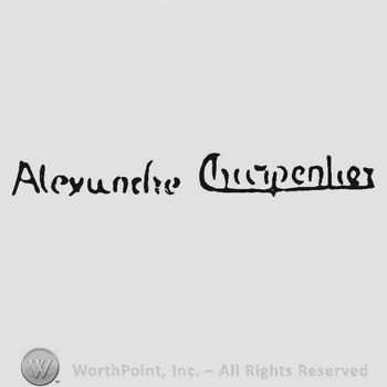 Signature Alexandre Charpentier underlined