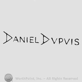 Stylish capital writing Daniel Dupuis