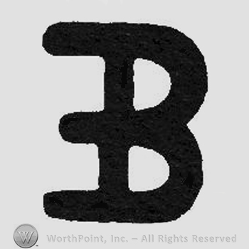 Bold monogram of letters EB