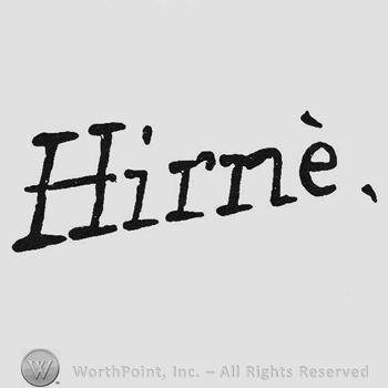 Oblique stylish writing Hirne