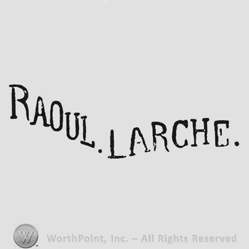Signature in capital letters Raoul Larche