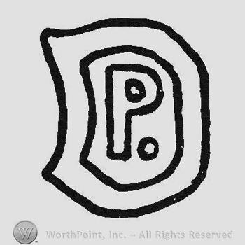 Hollow letter P inside double D