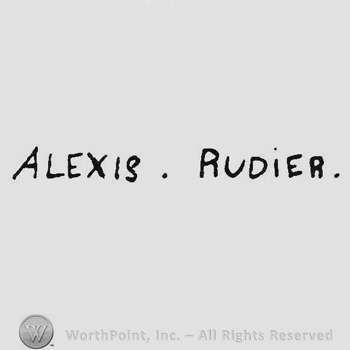 Capital handwriting Alexis Rudier