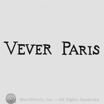 Bold capital writing Vever Paris