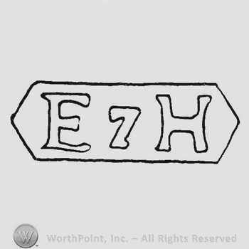 Label hollow writing E 7 H