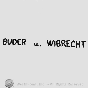 Bold capital writing Buder U. Wibrecht