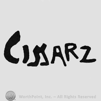 Signature in stylish capital bolded letters Cissarz