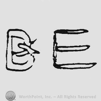 Hollow initials BE
