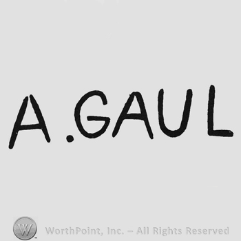 Bold capital writing A. Gaul