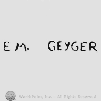 Signature in capital letters EM. Geyger
