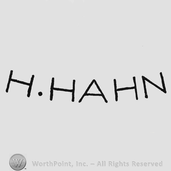 Curved capital writing H. Hahn