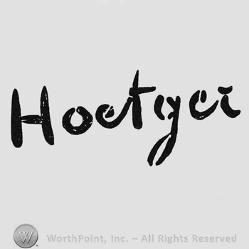Oblique bold handwriting Hoetger