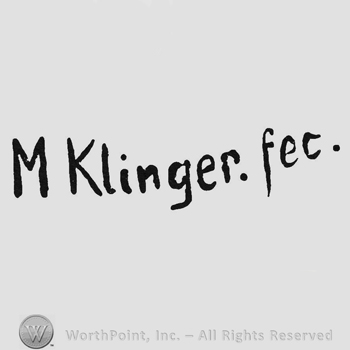 Bold handwriting M Klinger .Fet