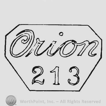 Label writing Orion up 213 under