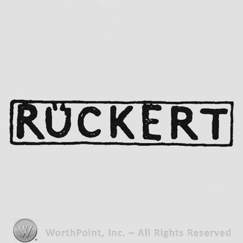 Label writing Ruckert in capital letters and bolded