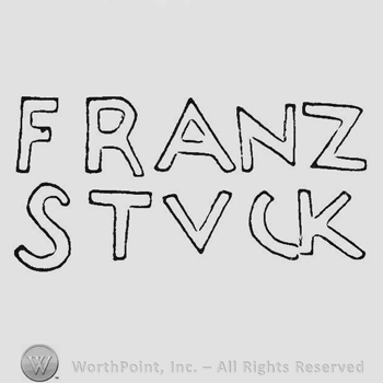 Hollow capital writing Franz up Stuck under