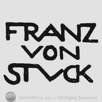 Bold capital writing Franz up Stuck under