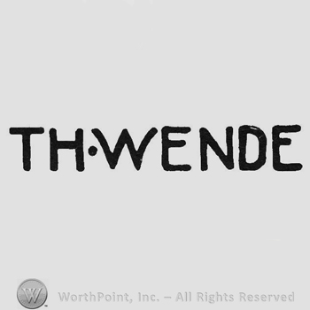 Bold capital writing Th. Wende