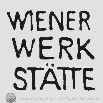 Capital writing from top to bottom Wiener Werk Statte