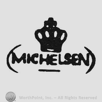Bold capital writing Michelsen crown above