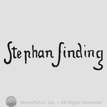 Bold signature in handwriting Stephan Sinding