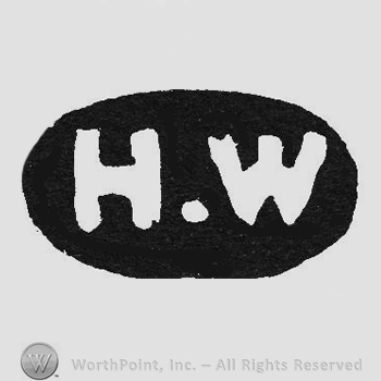 Black label initials HW in white