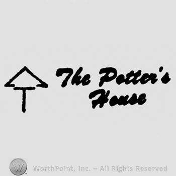 up arrow followed by bold writing THE POTTER's HOUSE
