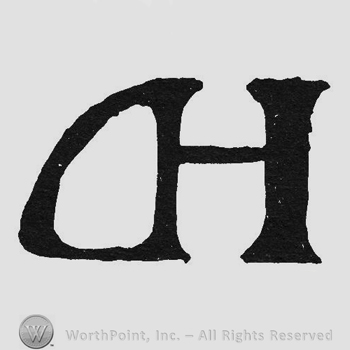 Bold stylish monogram of letters HD
