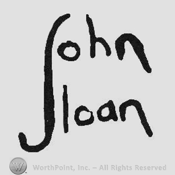 Signature in handwriting John up Sloan under
