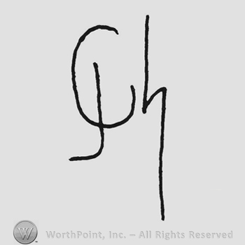 Monogram of letters Ch J