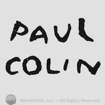 Bold signature in capital letters Paul up Colin under