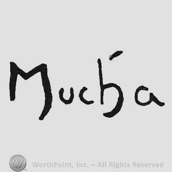 Stylish writing Mucha