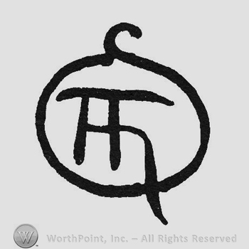 Monogram of letters STA inside apple shape