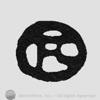 Monogram of letters TL inside a circle