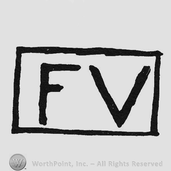 Initials FV inside a rectangle