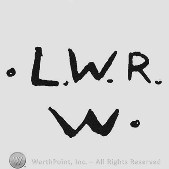 Initials L.W.R. up W under