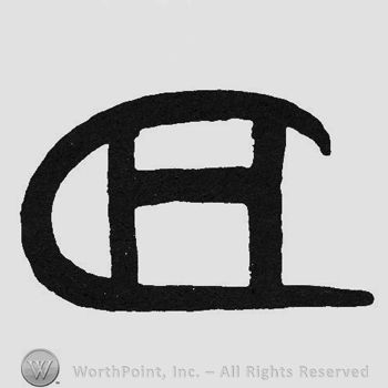 Bold monogram of letters Ch