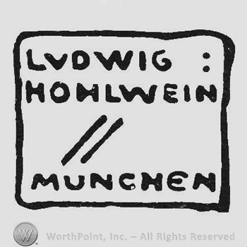 Label writing Ludwig Hohlwein Munchen