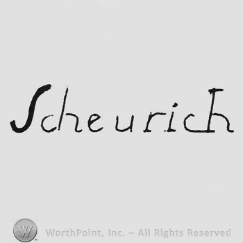 Signature in handwriting Scheurich